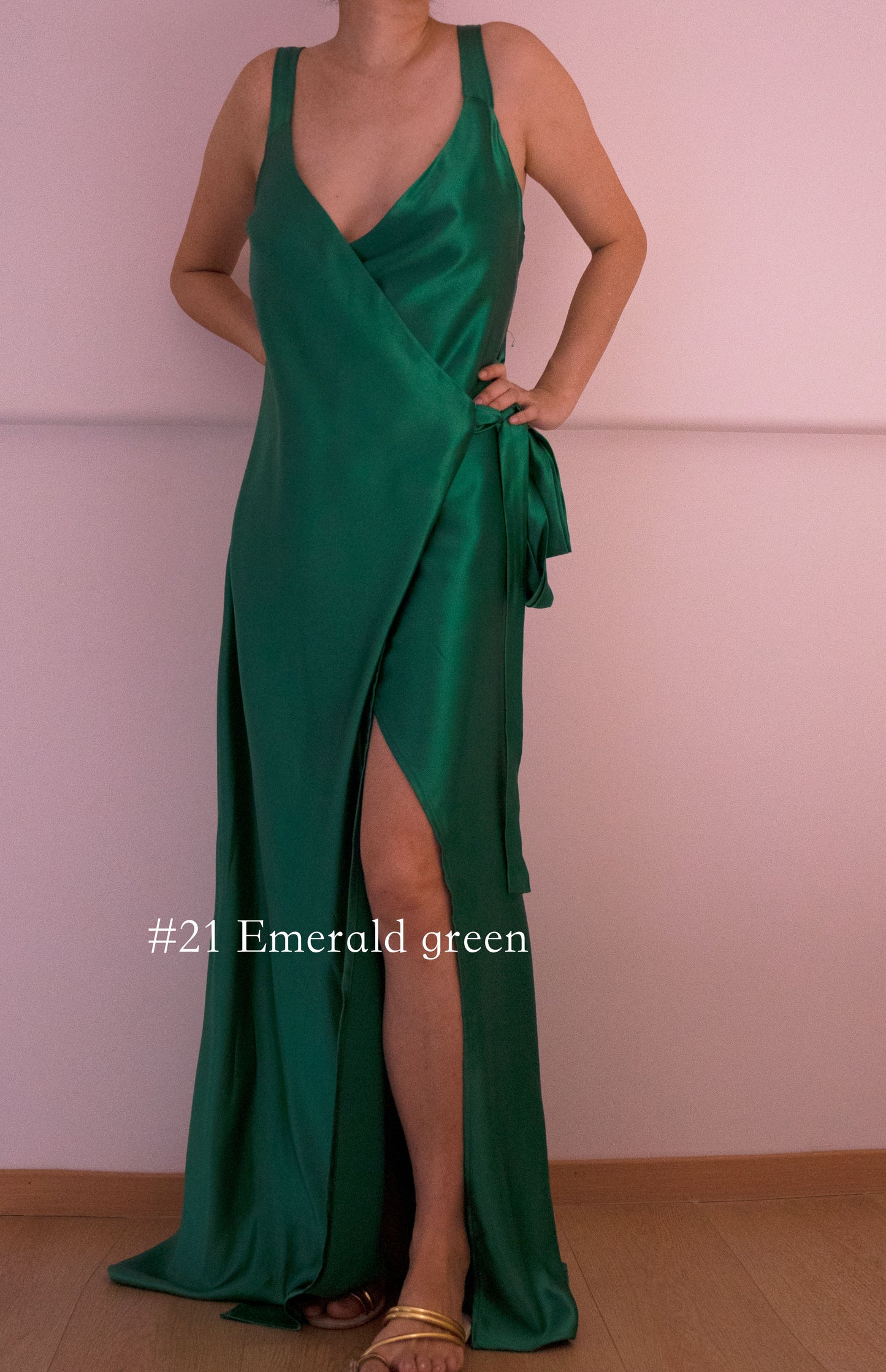 SAMPLE SALE * Xenia Wrap Silk Dress