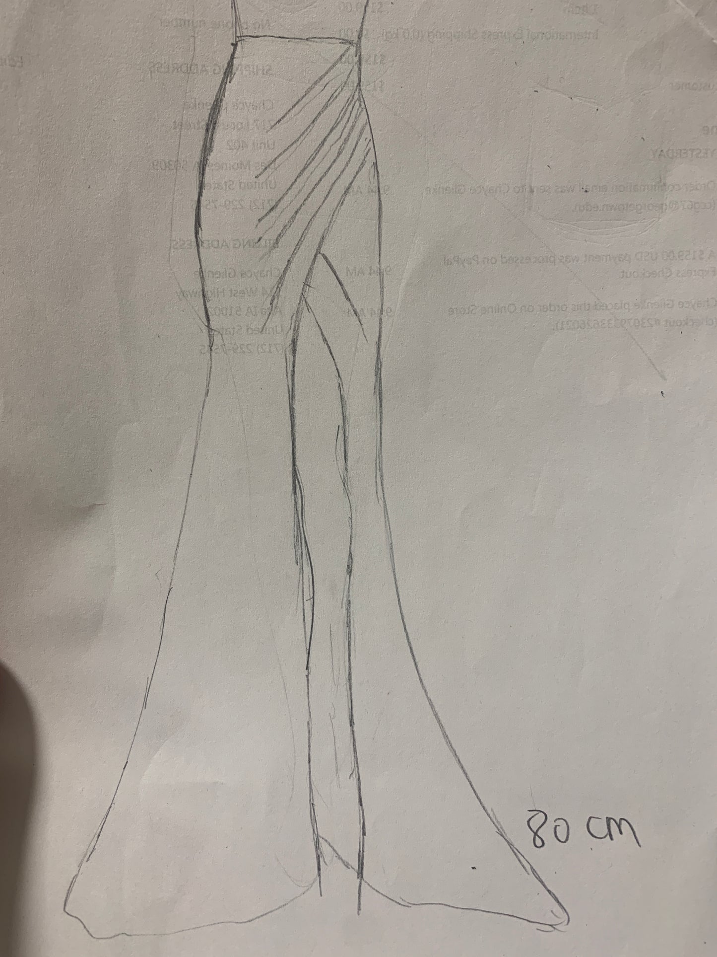 Custom bridal dress for Ms Tan