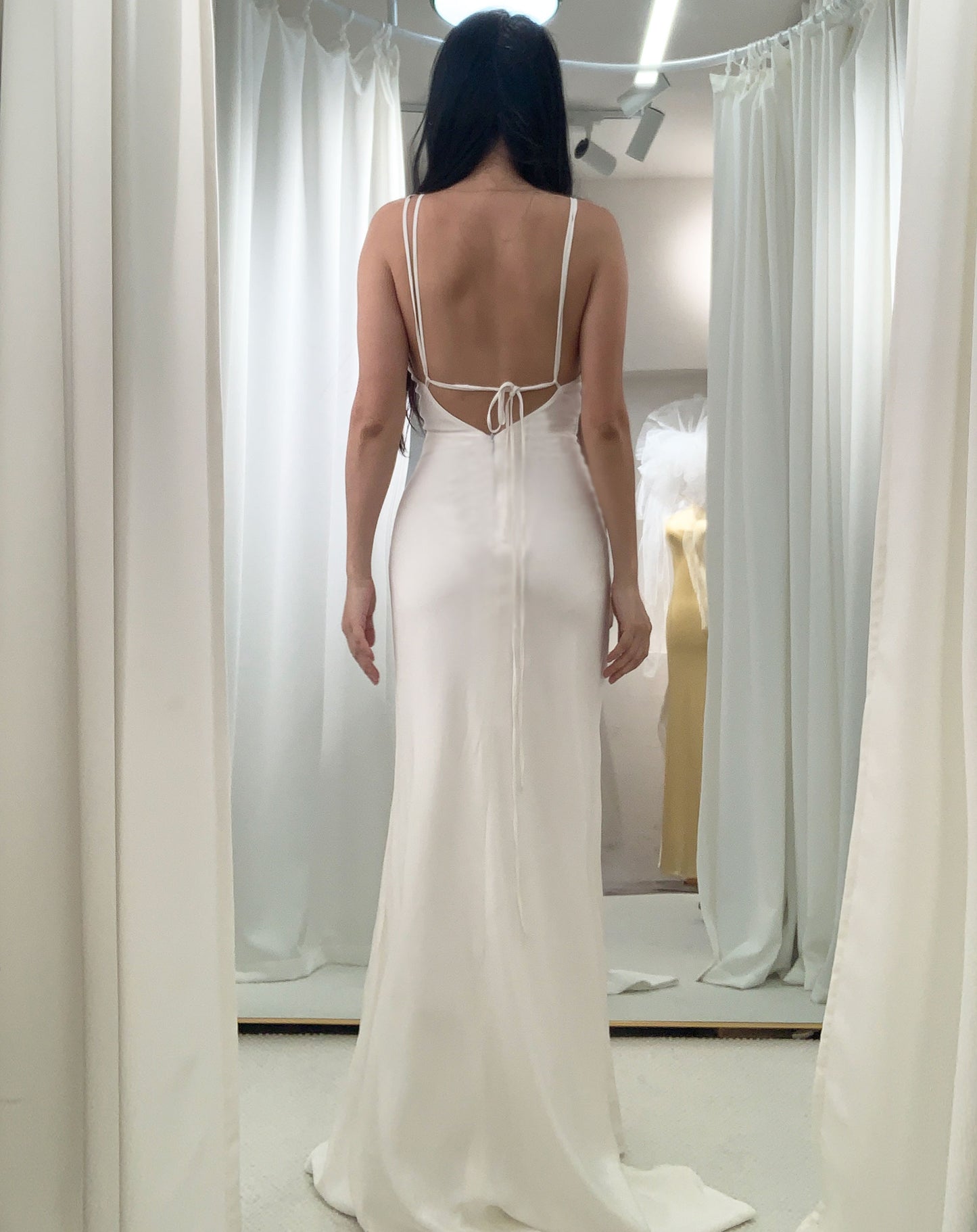 SAMPLE SALE " 30 MOMME CREPE DE CHINE BRIDAL GOWN