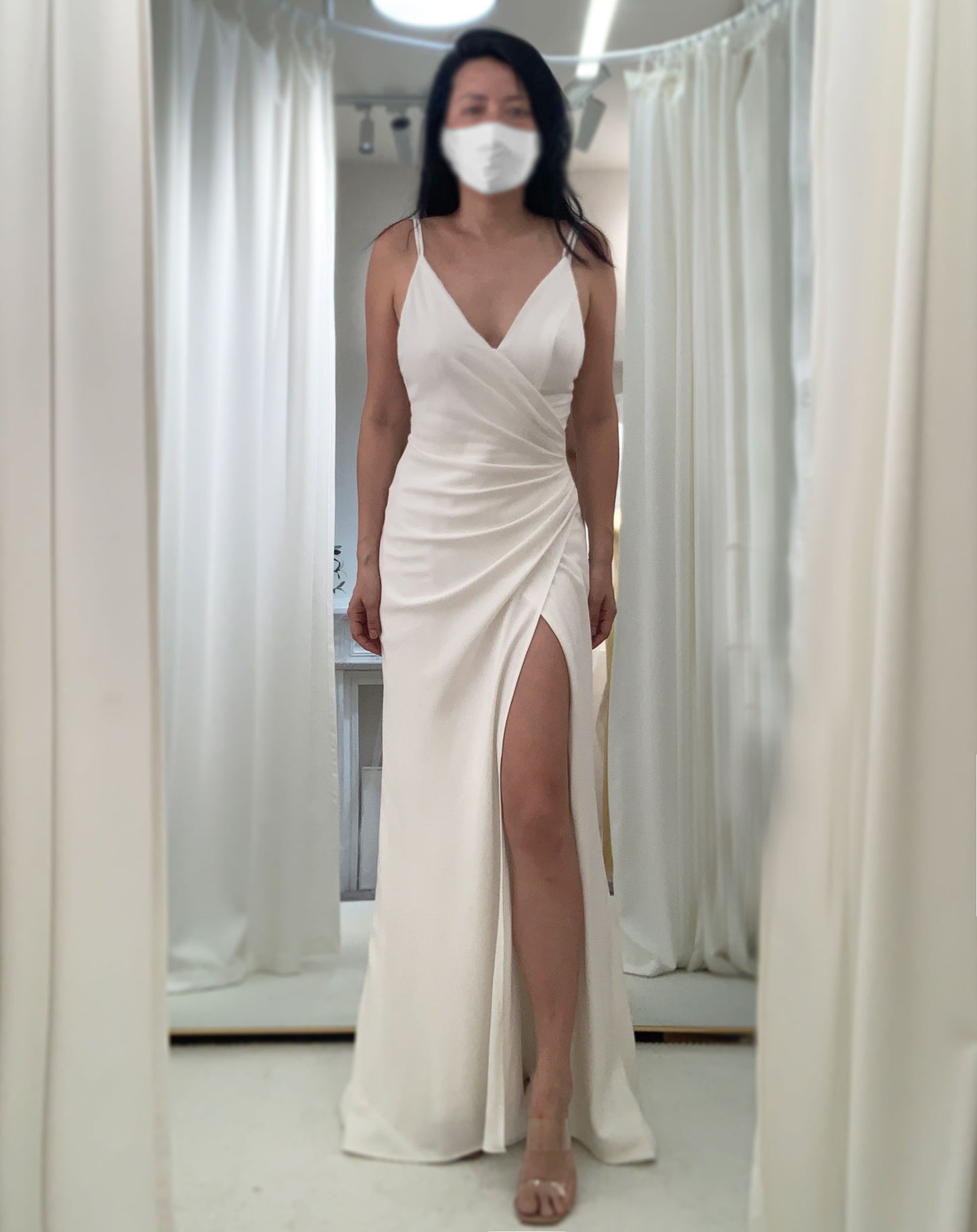 SAMPLE SALE " 30 MOMME CREPE DE CHINE BRIDAL GOWN
