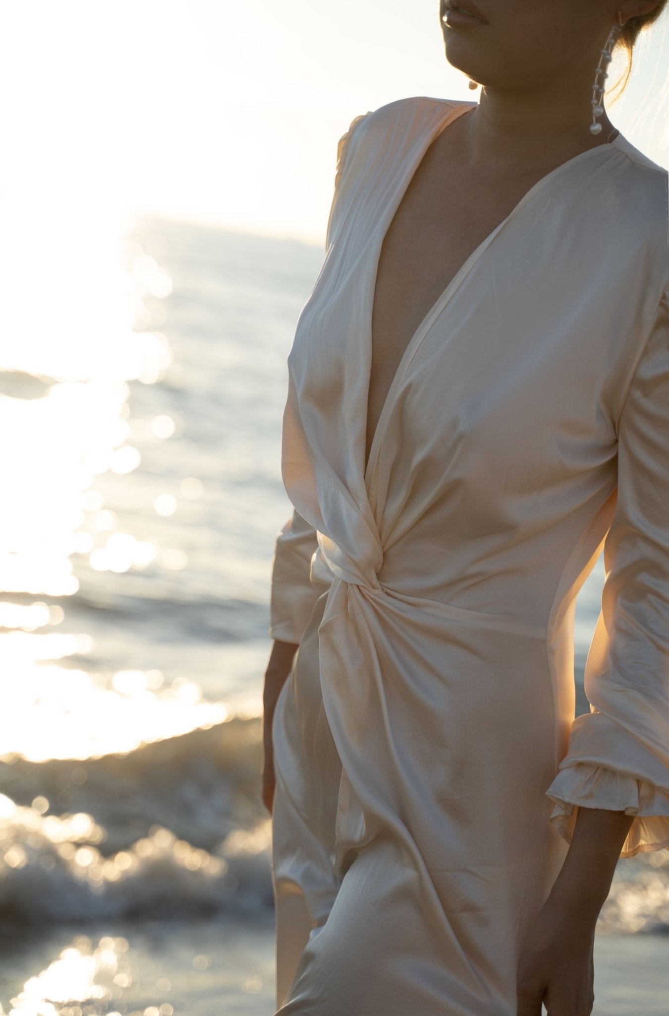 100% Mulberry Silk Jayda Dress Gown - Studio Alashanghai Silk