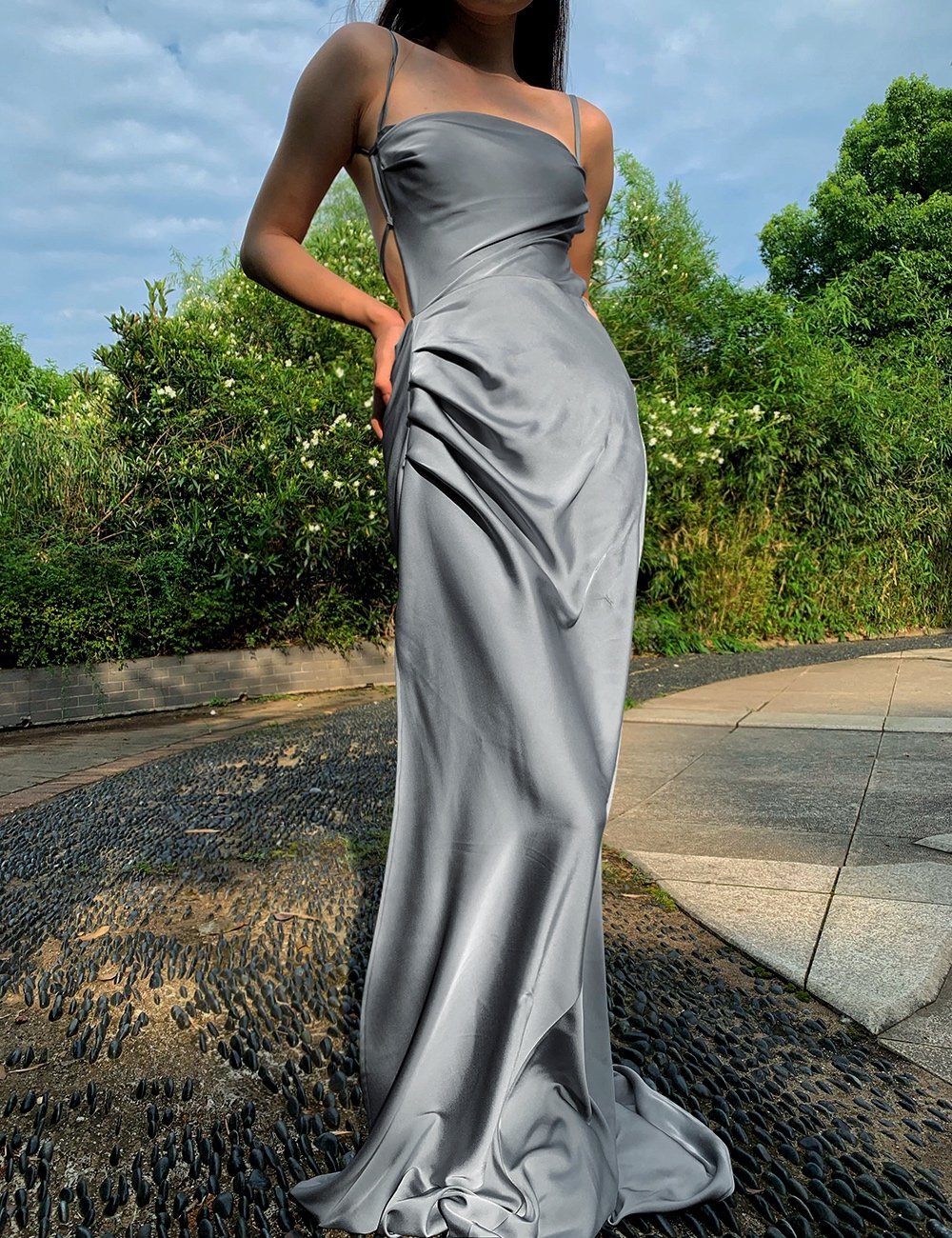 100% Mulberry Silk Saara Dress Gown - Studio Alashanghai Silk
