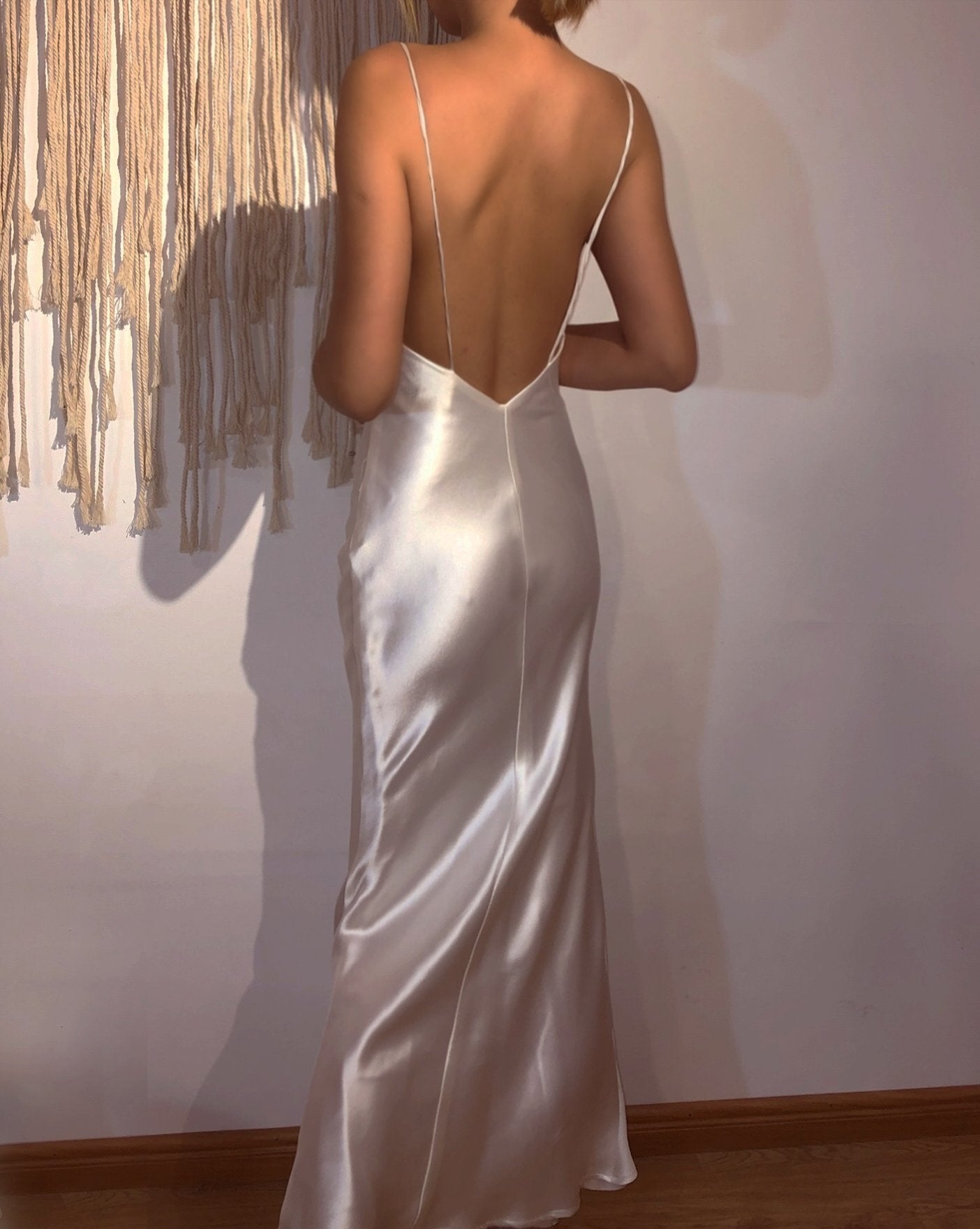100% Mulberry Silk Simplicity V Neck Dress - Studio Alashanghai Silk