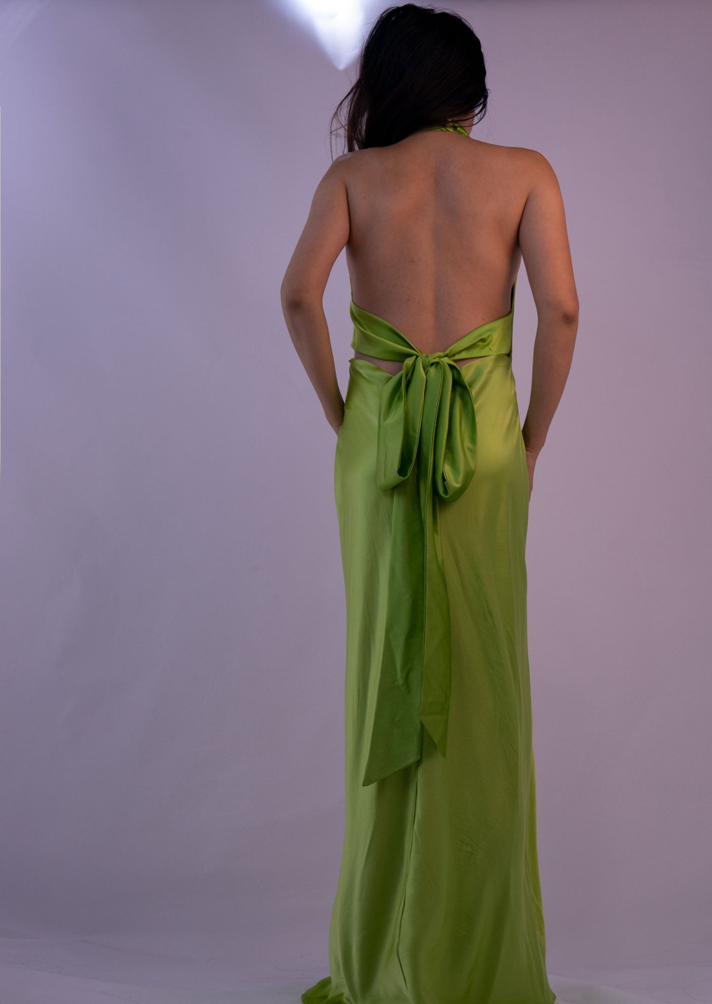 100% Mulberry Silk Jewel Green Dress Gown