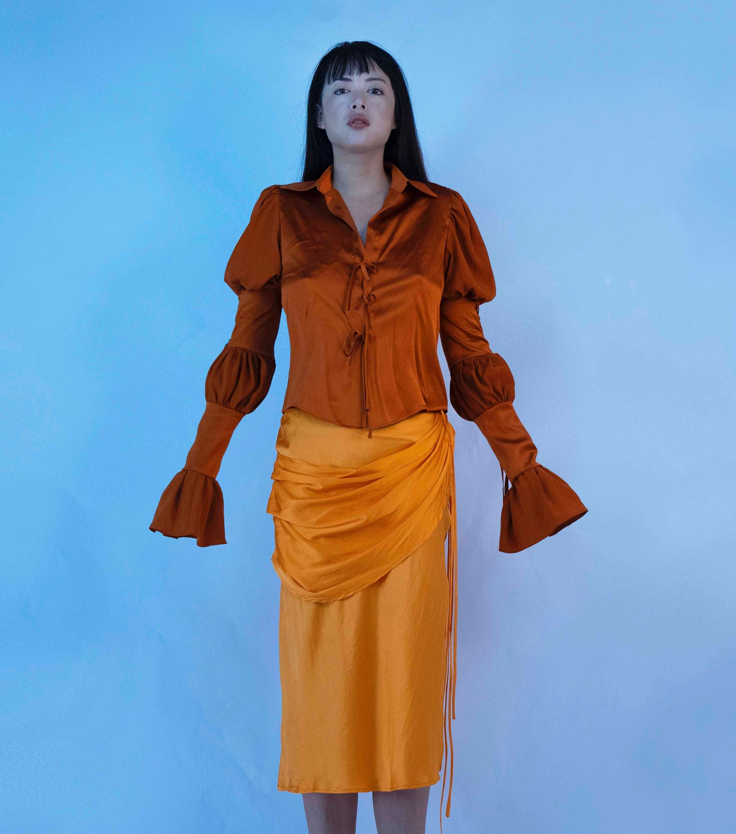 Draped Asymmetrical Aila Skirt
