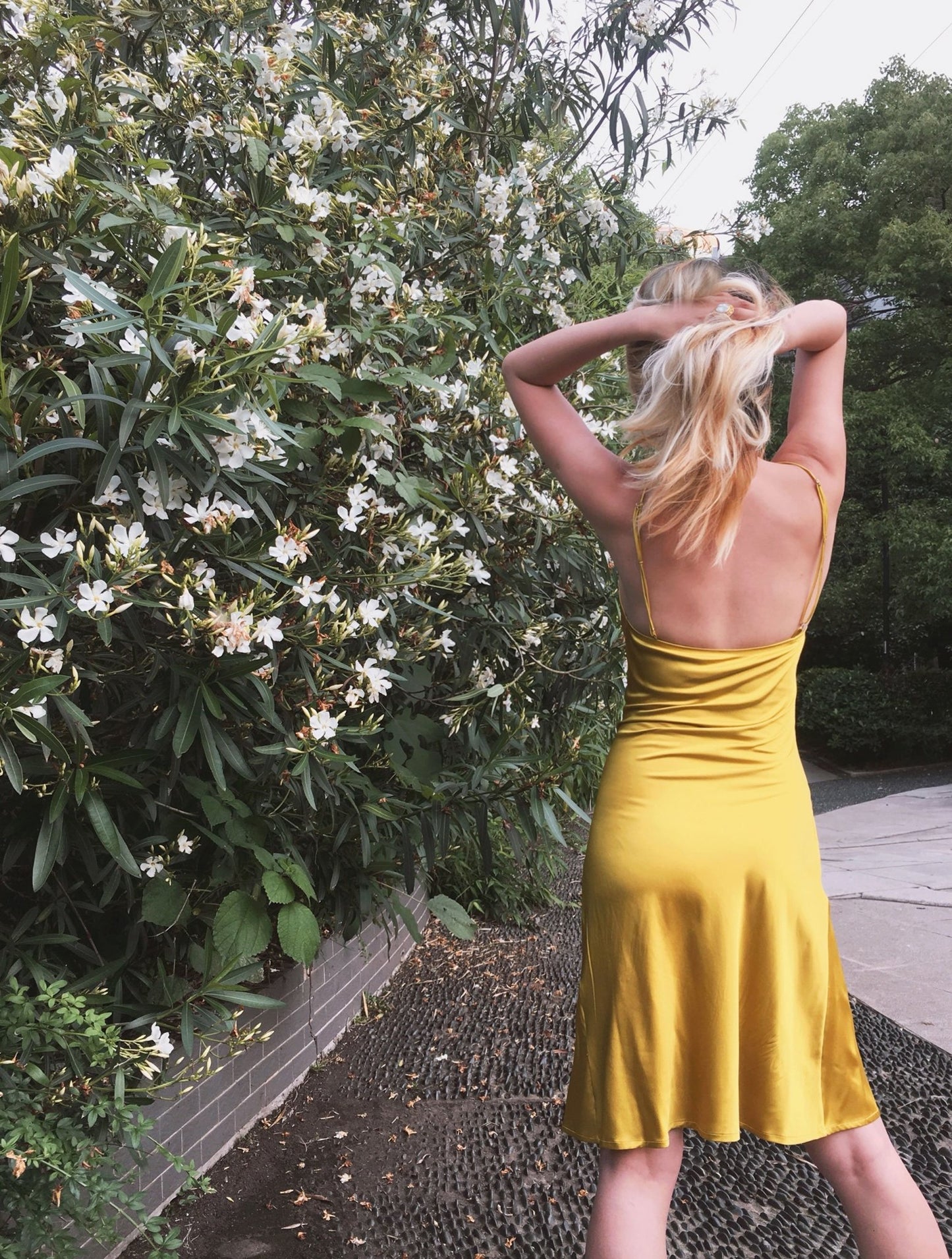 Amber Yellow Mulberry Silk dress - Studio Alashanghai Silk