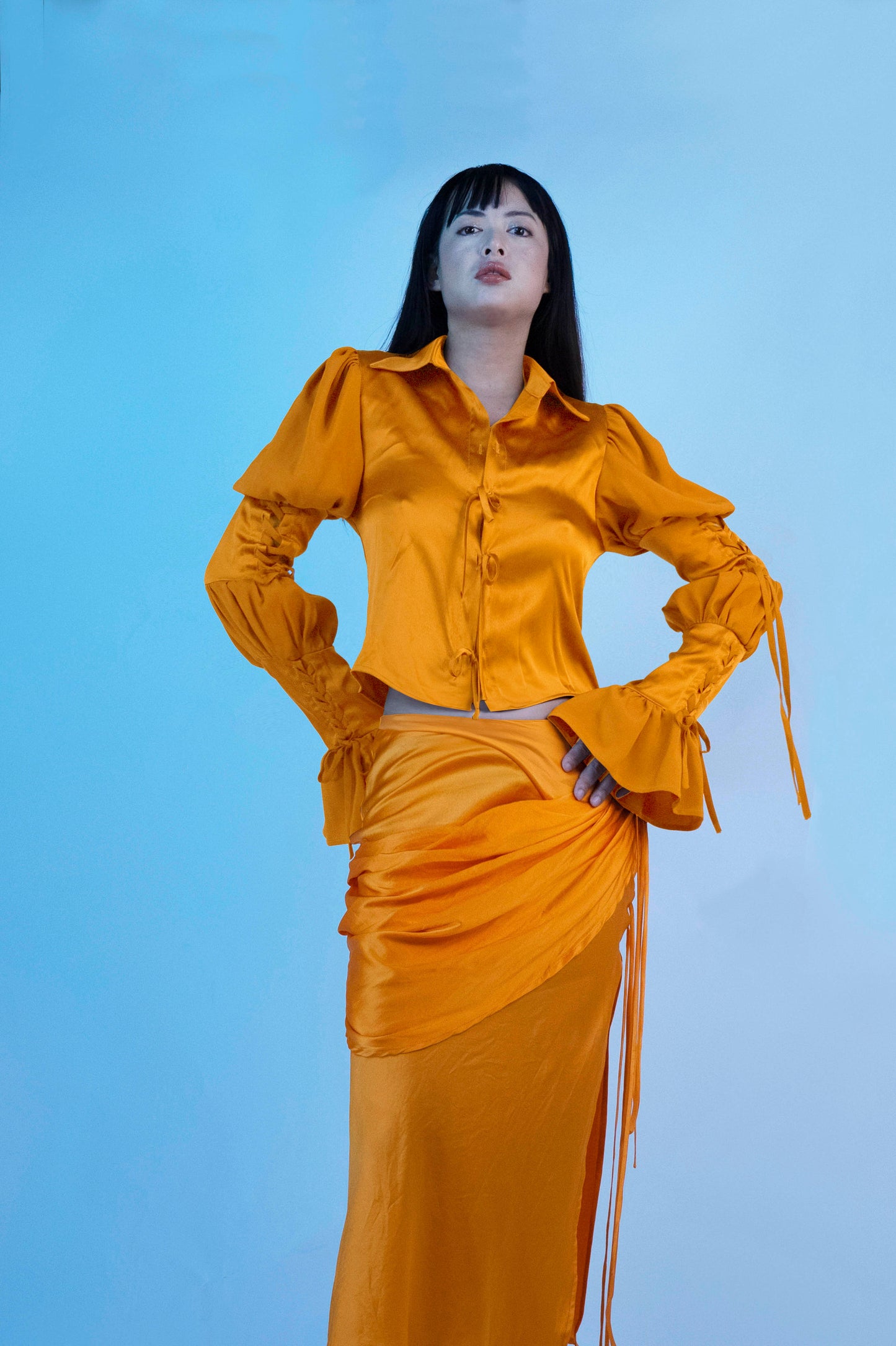 Draped Asymmetrical Aila Skirt