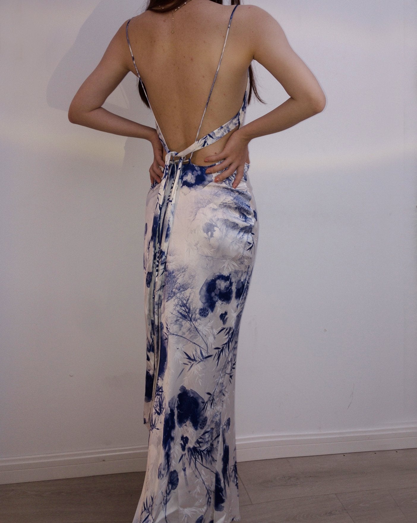 Ink Bamboo Aiza Mulberry Sik Dress Gown - Studio Alashanghai Silk