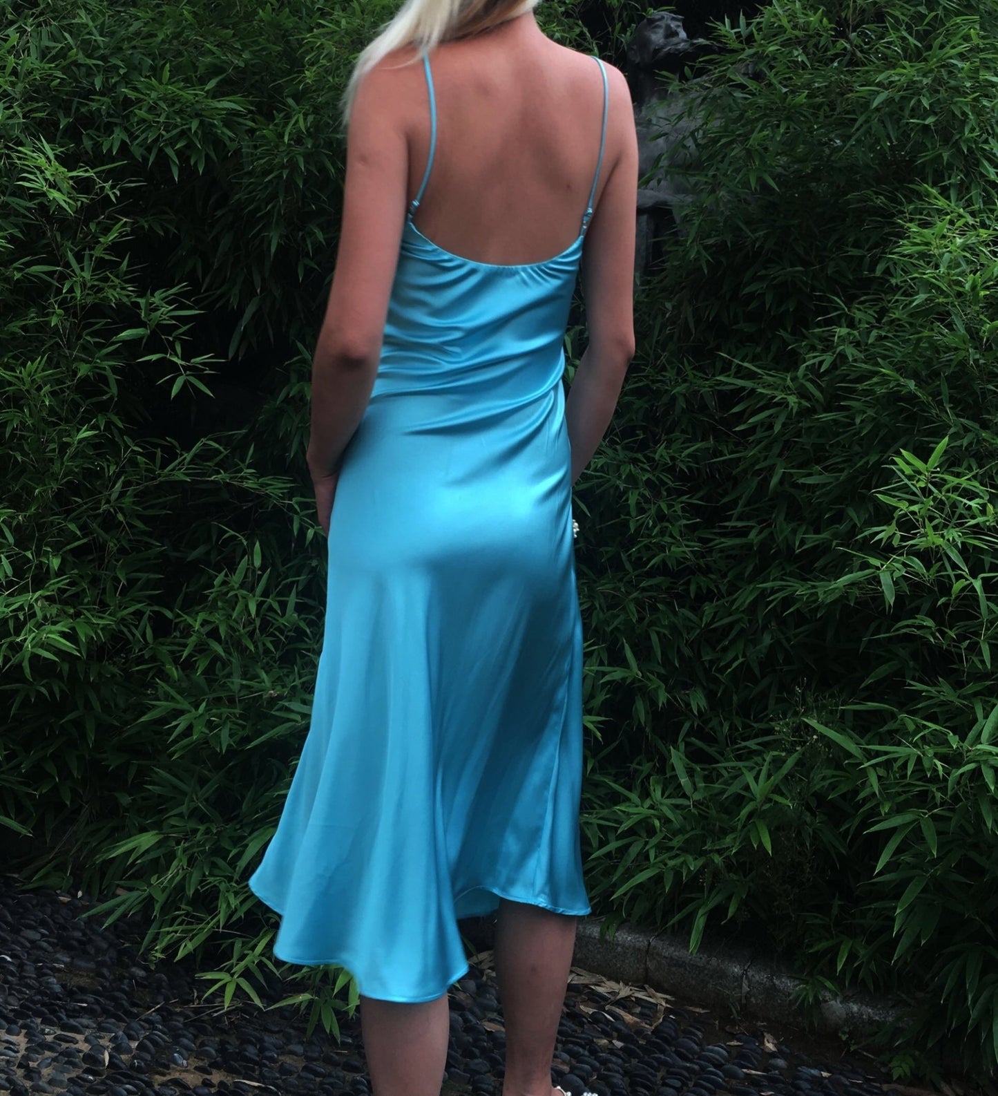 SAMPLE SALE * Hui V Neck Classic Mulberry Silk dress - Studio Alashanghai Silk