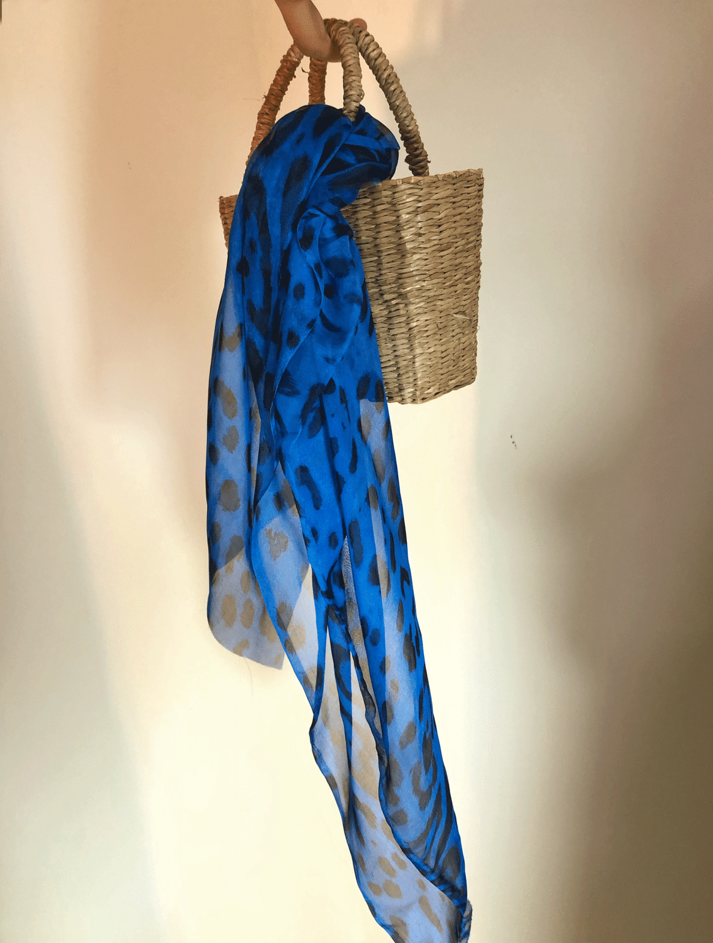 Tanzanite Silk Chiffon Scarf - Studio Alashanghai Silk