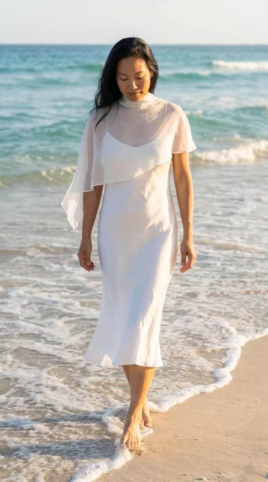 MATCHING MULBERRY SILK GEORGETTE OVERLAY
