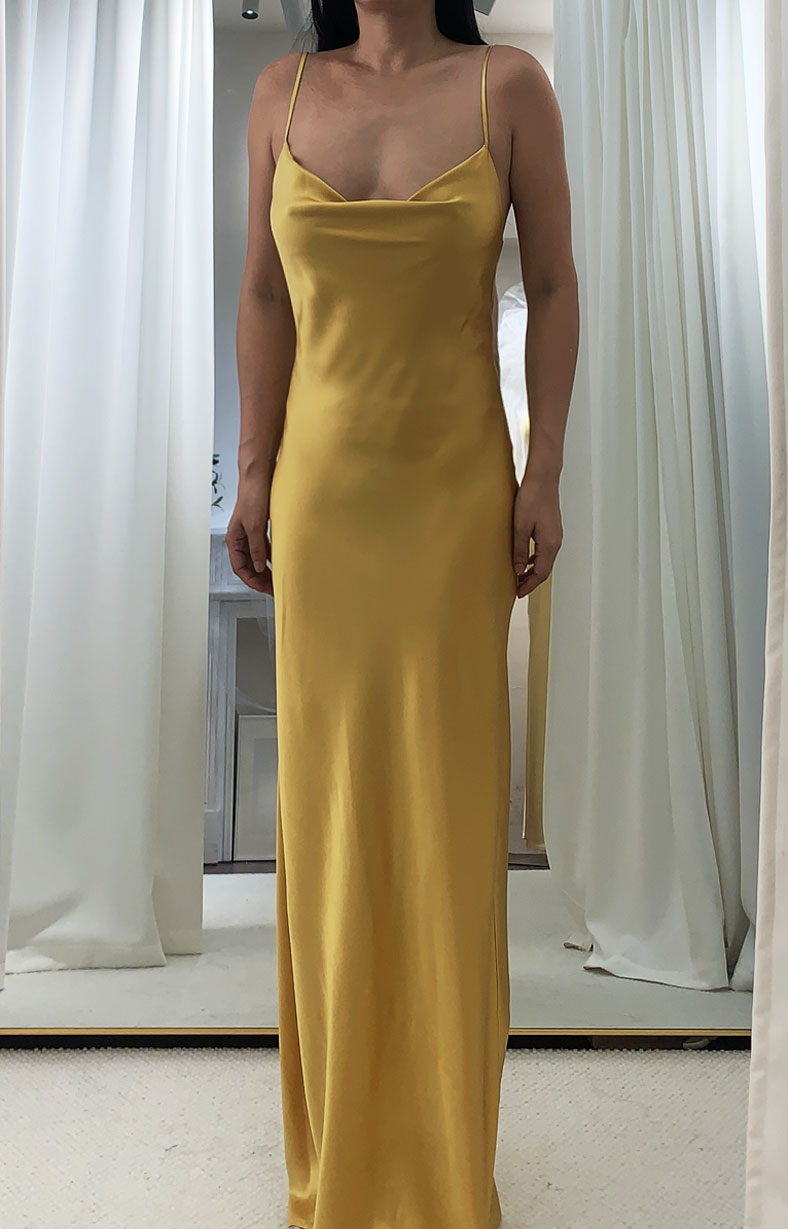 Aiza Gold Gown 22 Momme Mulbrry Silk