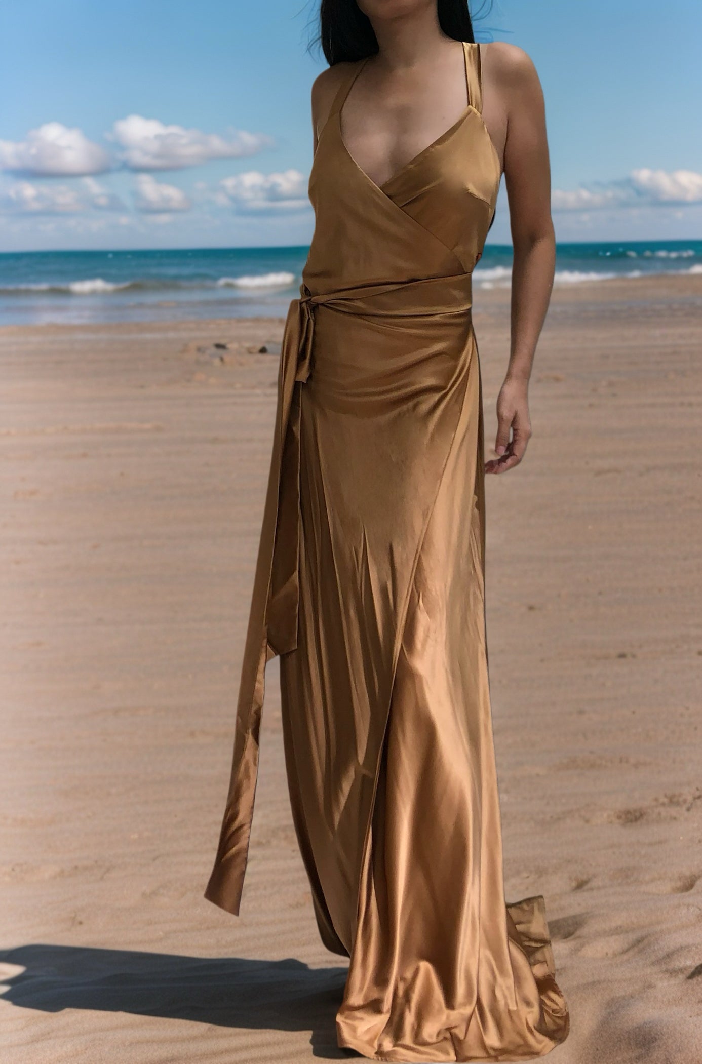 SAMPLE SALE * Xenia Wrap Silk Dress