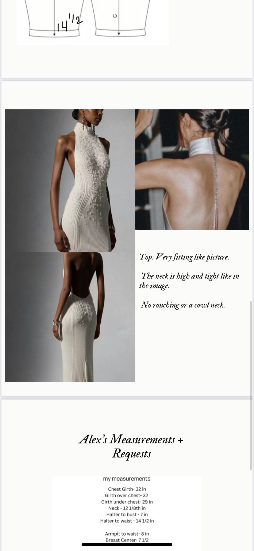 Custom bridal dress