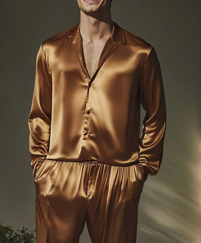 Rush shipping Custom pajama set-honey gold