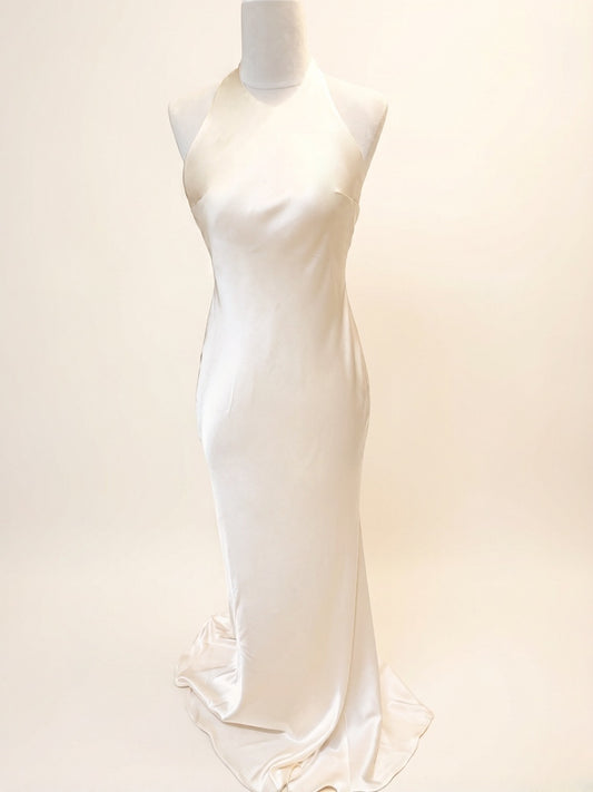 Custom Halter Silk Gown