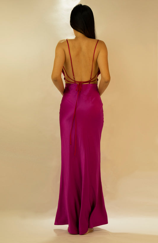 SAMPLE SALE *  Aleecia Mulberry Silk Dress