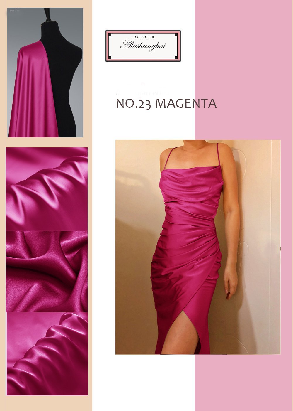 100% Mulberry Silk Audrey Midi Dress - Studio Alashanghai Silk