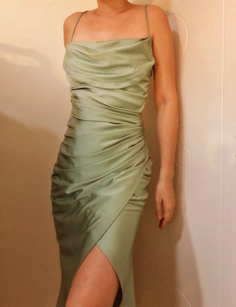 100% Mulberry Silk Audrey Midi Dress - Studio Alashanghai Silk