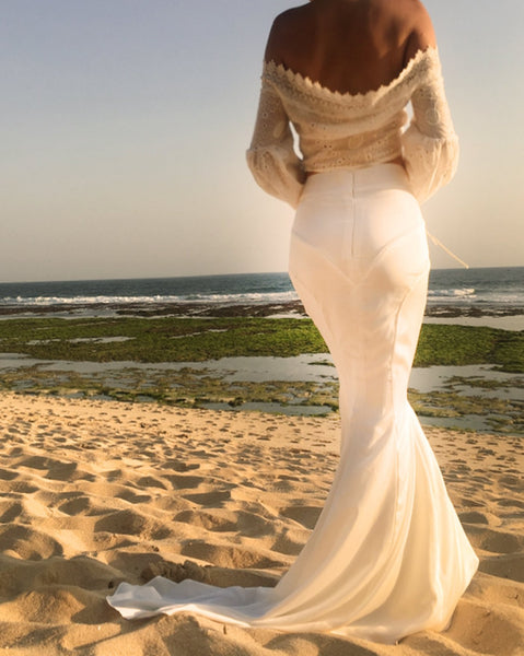 Bali Trumpet Mermaid Bridal Long Skirt - Studio Alashanghai Silk