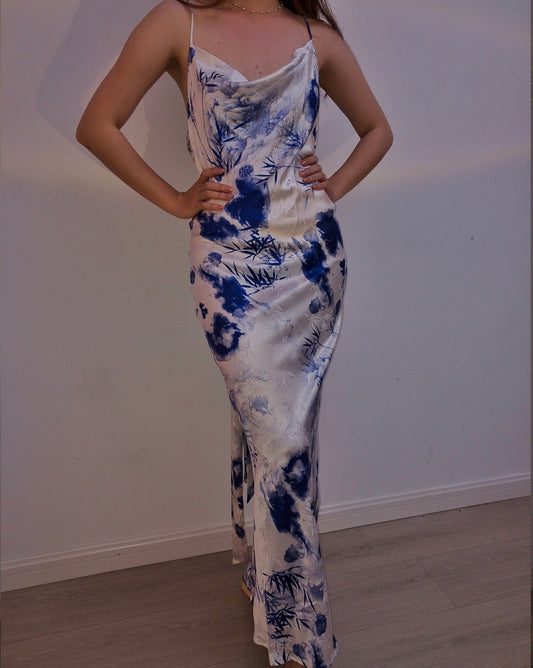 Ink Bamboo Aiza Mulberry Sik Dress Gown - Studio Alashanghai Silk