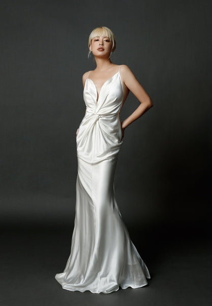 Jaysia Mulberry Silk Dress Gown - Studio Alashanghai Silk