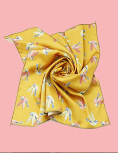 Lilttle Bird Satin Scarf - Studio Alashanghai Silk