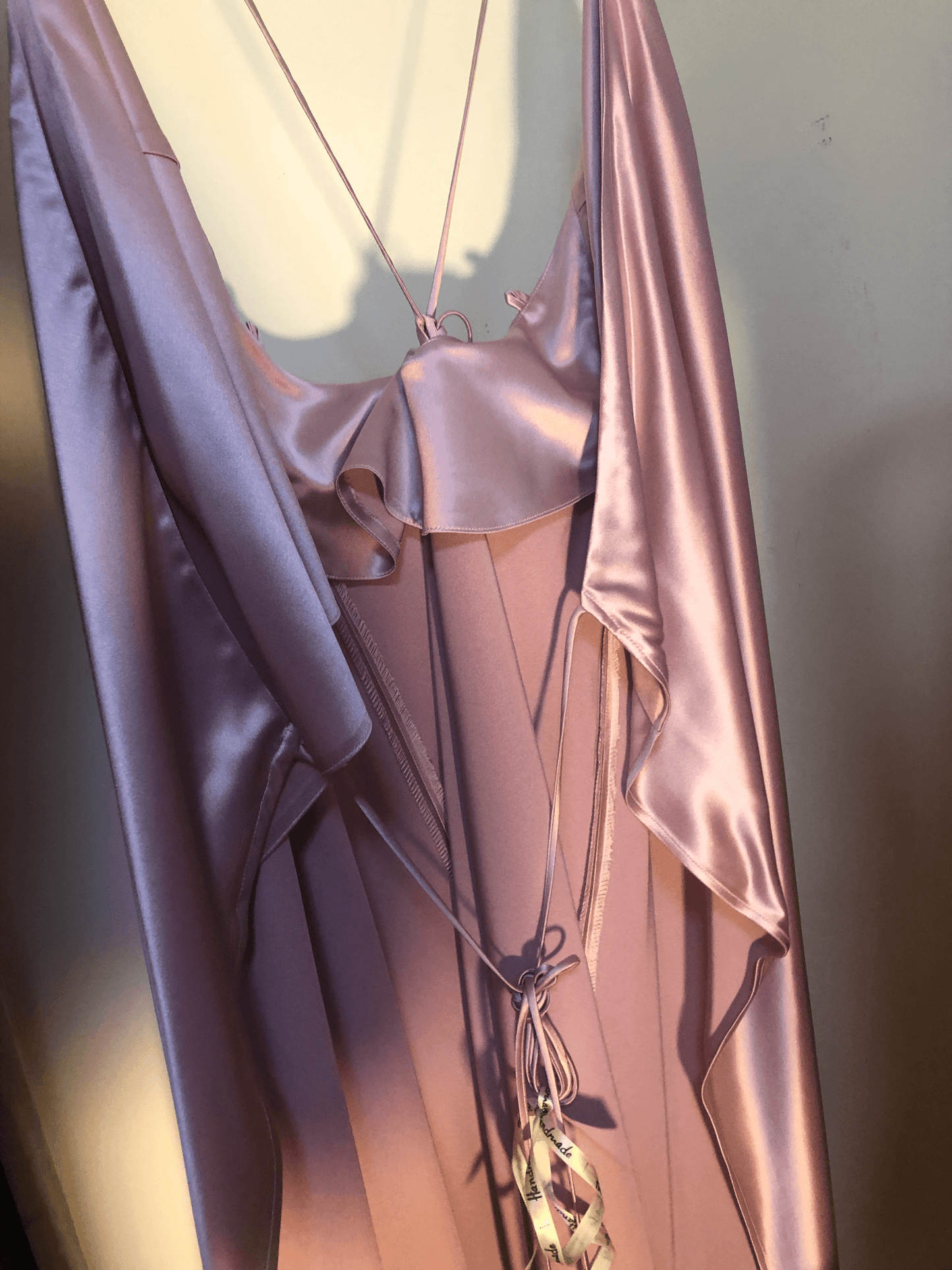 SAMPLE SALE * Light Blue Wrap Silk Dress - Studio Alashanghai Silk