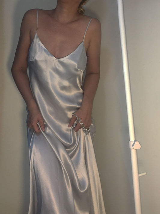 SAMPLE SALE * V Neck Mulberry Silk Dress - Studio Alashanghai Silk