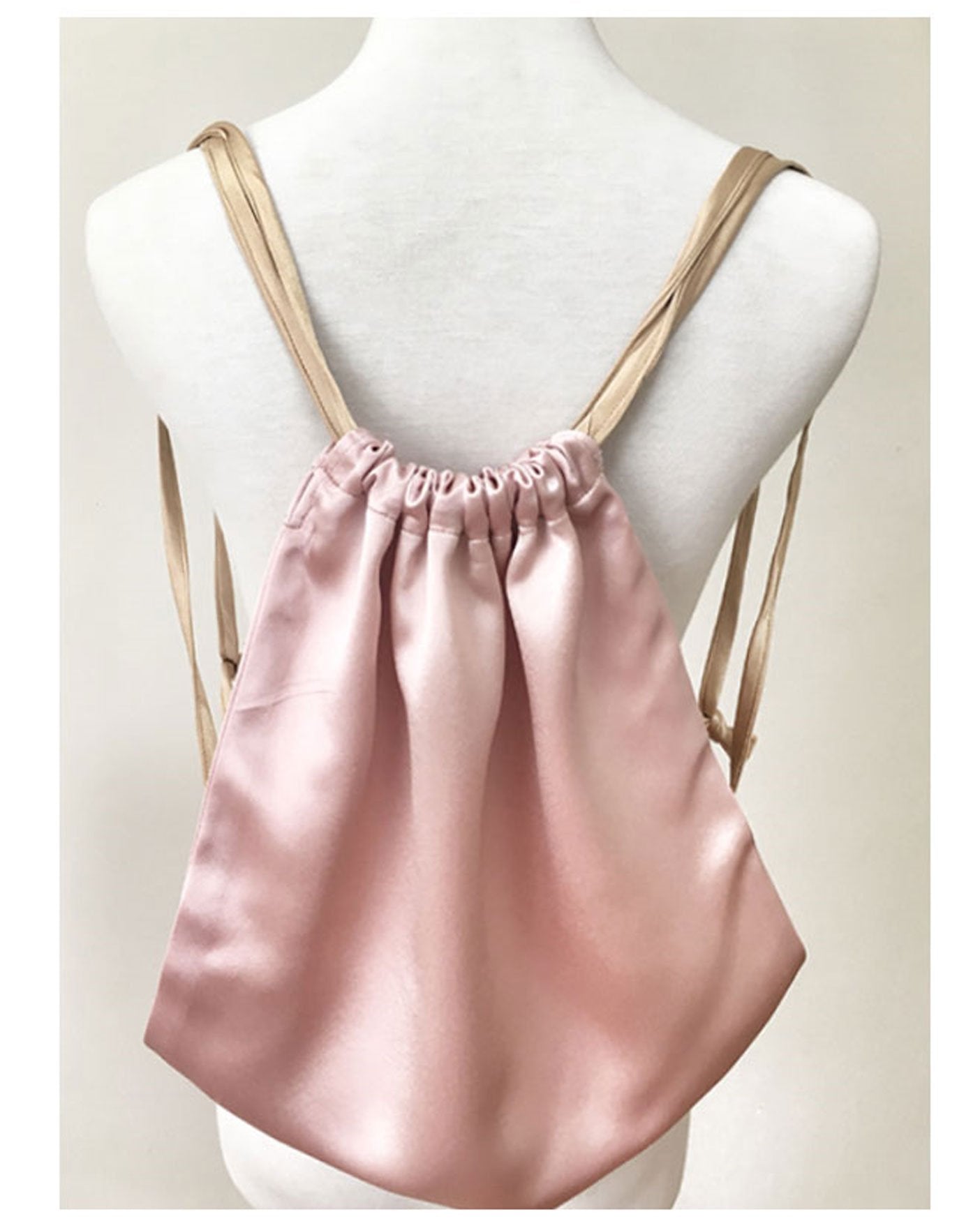 Silk Satin Pink Backpack - Studio Alashanghai Silk