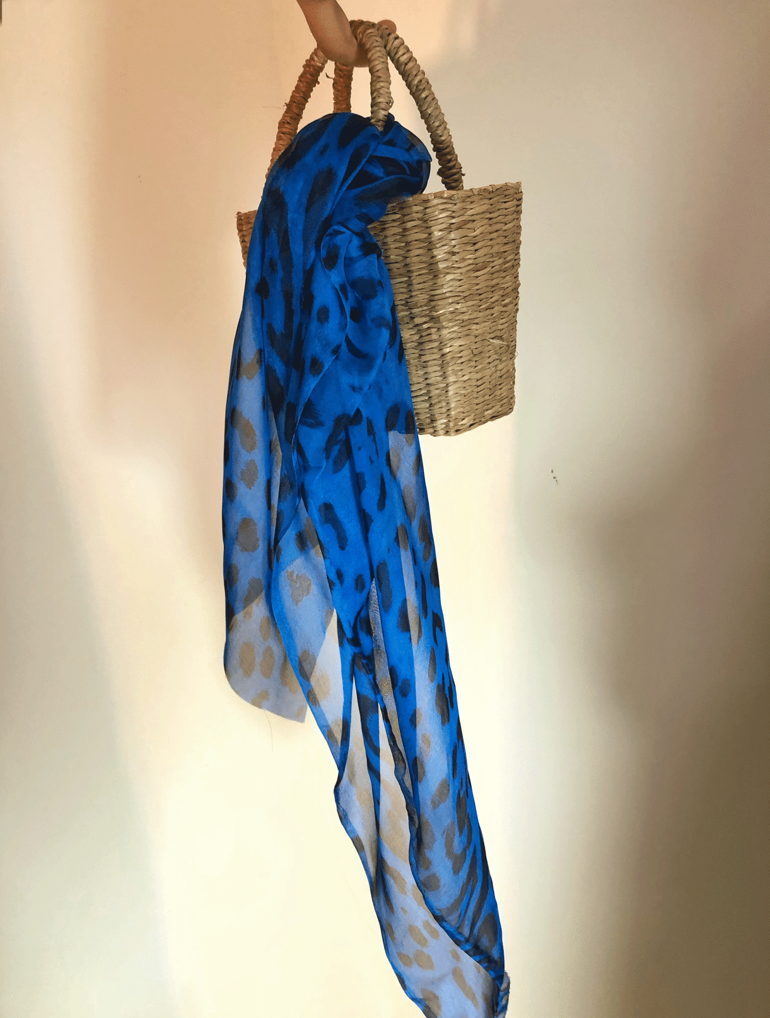 Tanzanite Silk Chiffon Scarf - Studio Alashanghai Silk