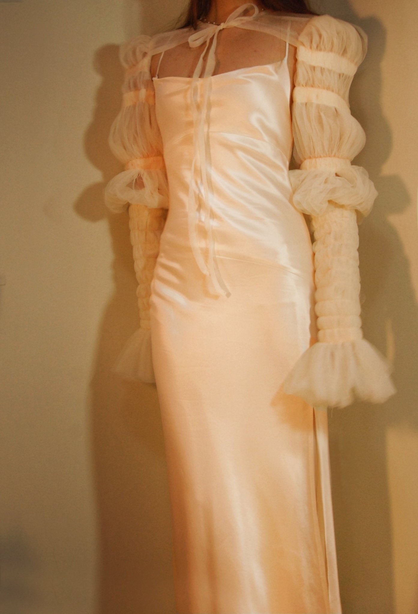 White Organic Silk Long Dress - Studio Alashanghai Silk